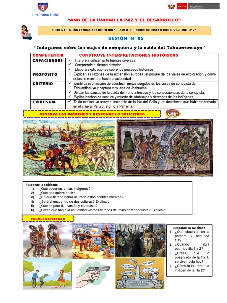 Guia S5 - Conquista Del Tahuantinsuyo | PDF | Francisco Pizarro ...