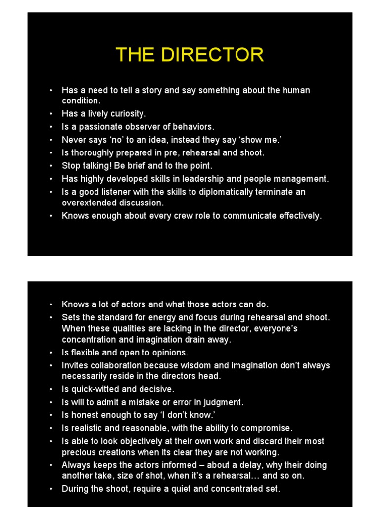 DirectingActors Wk1&2 | PDF | Cognition