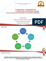 Bienestar Emocional y Desempeño Del Componente Lenguaje de Las Pruebas Evaluar para Avanzar en Escolares de Tercero Primaria.