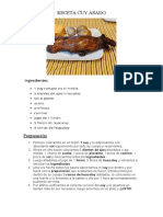 Receta Cuy Asado