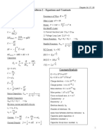 Phys 202 Midterm 2 Equations