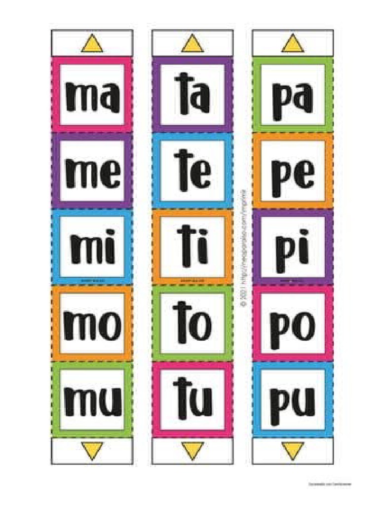 Letras para el tren silabico pdf