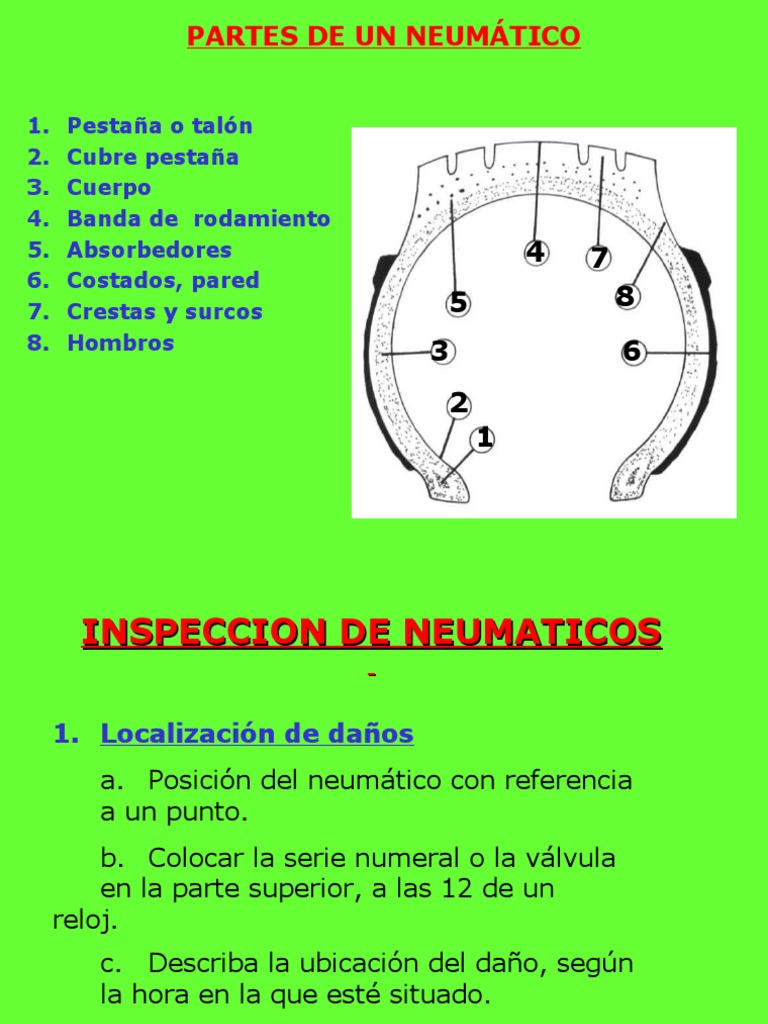 Partes y Daños Comunes en Neumáticos | PDF