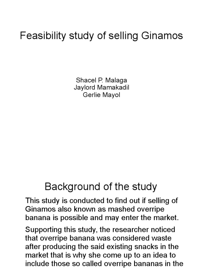 Feasibility of Banana Ginamos PDF