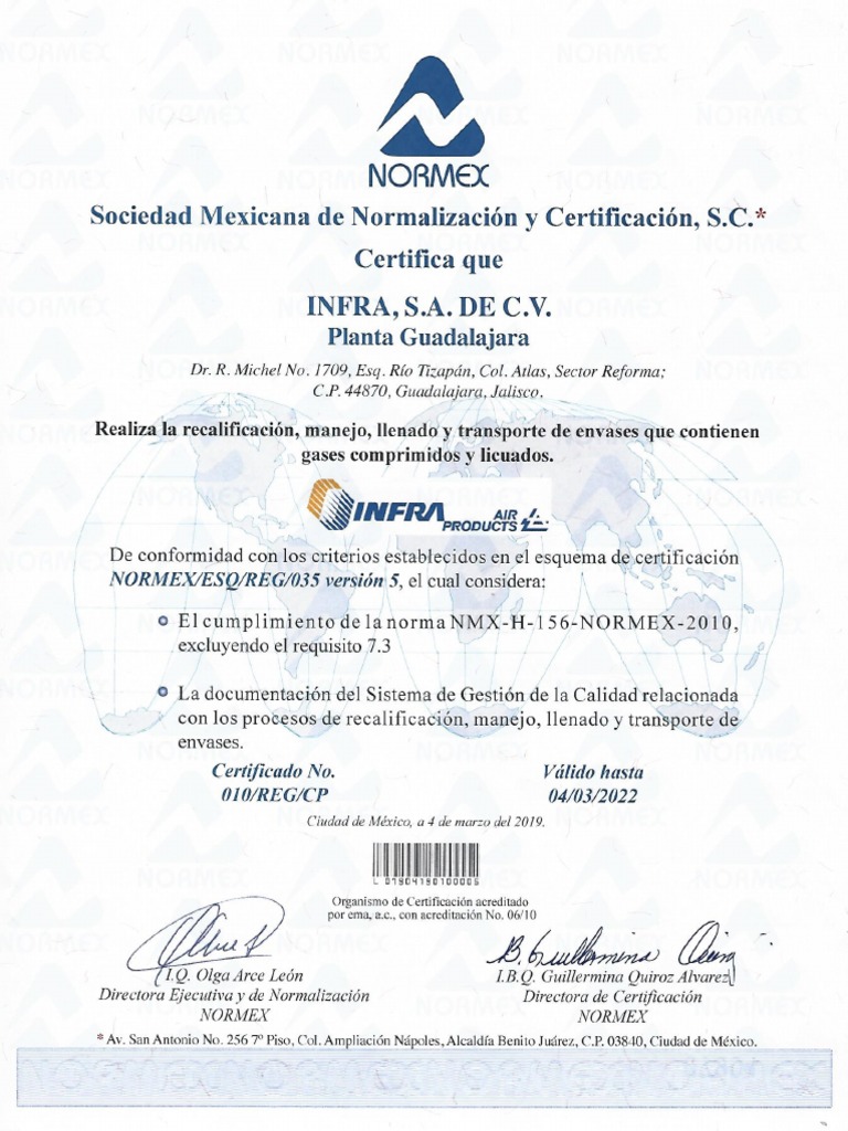 NMX H 156 Normex 2010 Guadalajara | PDF
