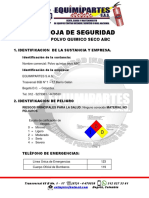 Hoja de Seguridad Equimipartes S.A.S.