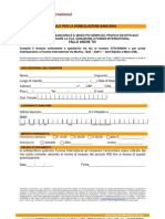 Modulo Sottoscrizione - RID Bancario