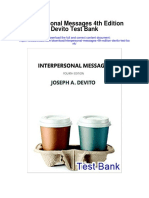 Interpersonal Messages 4th Edition Devito Test Bank