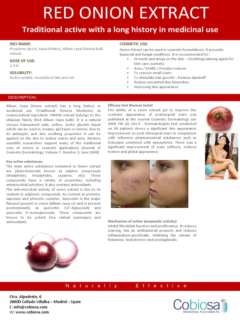 Red Onion Extract PDF Onion Scar