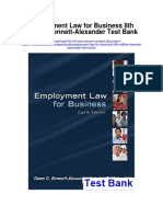 Employment Law For Business 8th Edition Bennett Alexander Test Bank