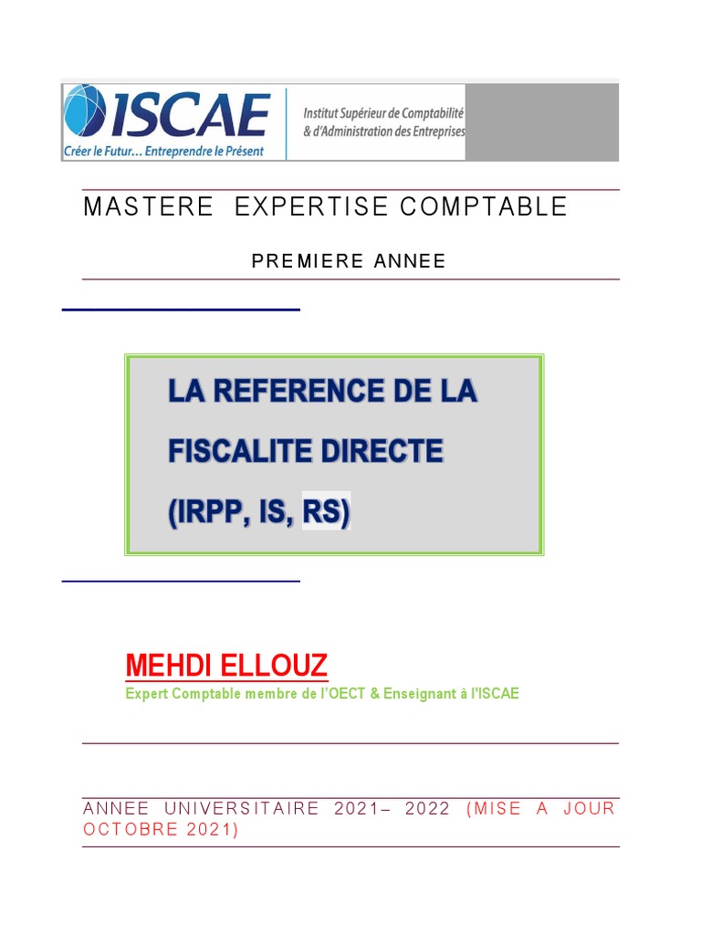 Fiscalité directe : IRPP et IS expliqués | PDF | Impôt sur le revenu ...