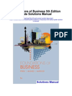 Foundations of Business 5th Edition Pride Solutions Manual
