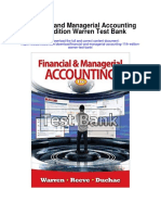 Financial and Managerial Accounting 11th Edition Warren Test Bank