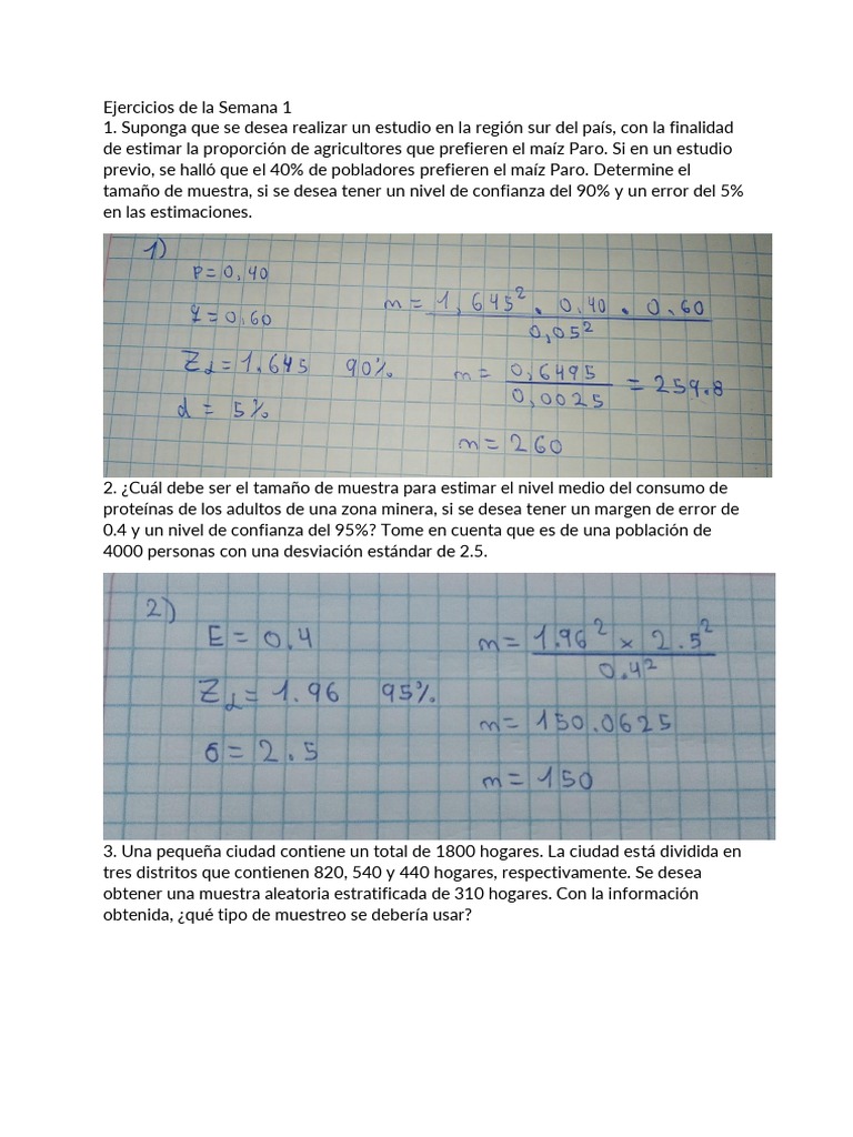 Ejercicios de La Semana 1 | PDF