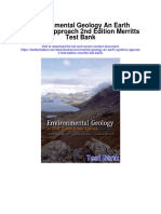 Environmental Geology An Earth Systems Approach 2nd Edition Merritts Test Bank