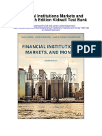Financial Institutions Markets and Money 12th Edition Kidwell Test Bank