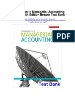 Introduction To Managerial Accounting Canadian 5th Edition Brewer Test Bank