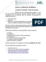 Indicaciones Act. 1. El Tipo de Muestreo U2.