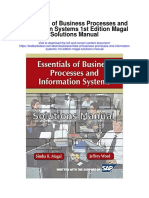 Essentials of Business Processes and Information Systems 1st Edition Magal Solutions Manual