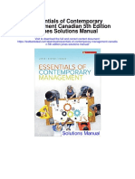 Essentials of Contemporary Management Canadian 5th Edition Jones Solutions Manual