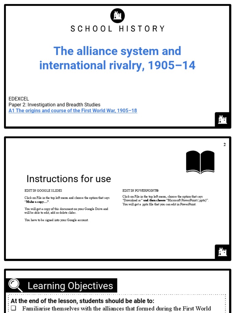 A1 - The Alliance System and International Rivalry, 1905-14 ...
