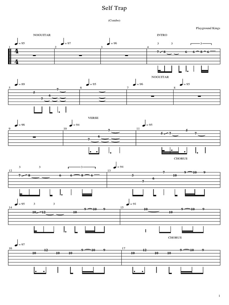 Playground Kings Self Trap PDF Songs Musical Forms