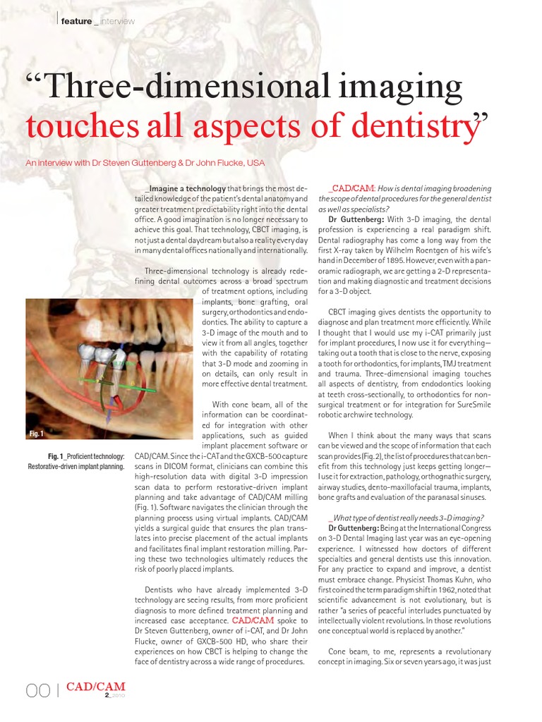 Three Dimensional Imaging | PDF | Dental Implant | Dentistry