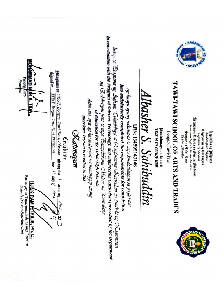 Certificate of Completion PDF