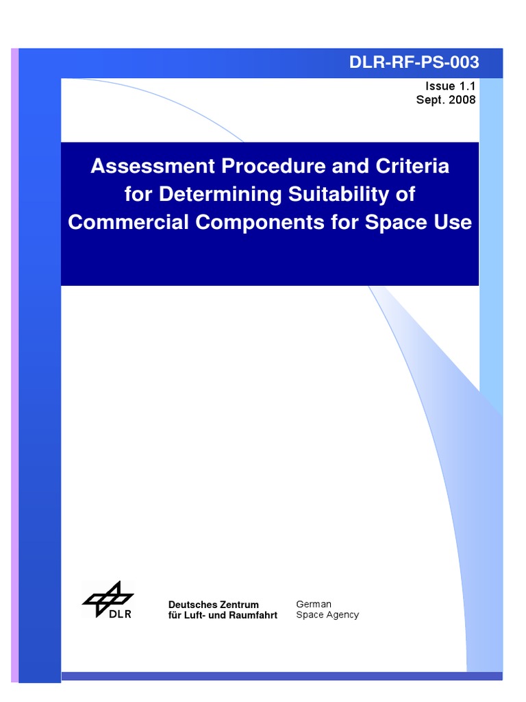 DLRRFPS003 Assessment Procedure Cots V1.1 PDF Reliability