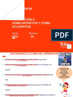 Ort - 2do - Sem 33. Puntuación II (Comas Aposit., Aclar.) - IV Bimestre (Con Audio)