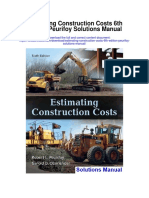 Estimating Construction Costs 6th Edition Peurifoy Solutions Manual