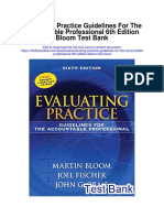 Evaluating Practice Guidelines For The Accountable Professional 6th Edition Bloom Test Bank