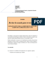 Releer La Escuela para Reescribirla .Modulo de Capacitacion