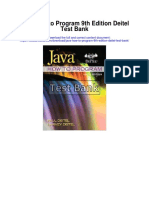 Java How To Program 9th Edition Deitel Test Bank