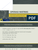 Operasi Matriks