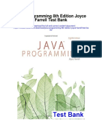 Java Programming 8th Edition Joyce Farrell Test Bank
