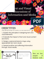 Text and Visual Dimensions of Information and Media