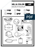 Read, Find, and Color CVC Word Family Worksheet