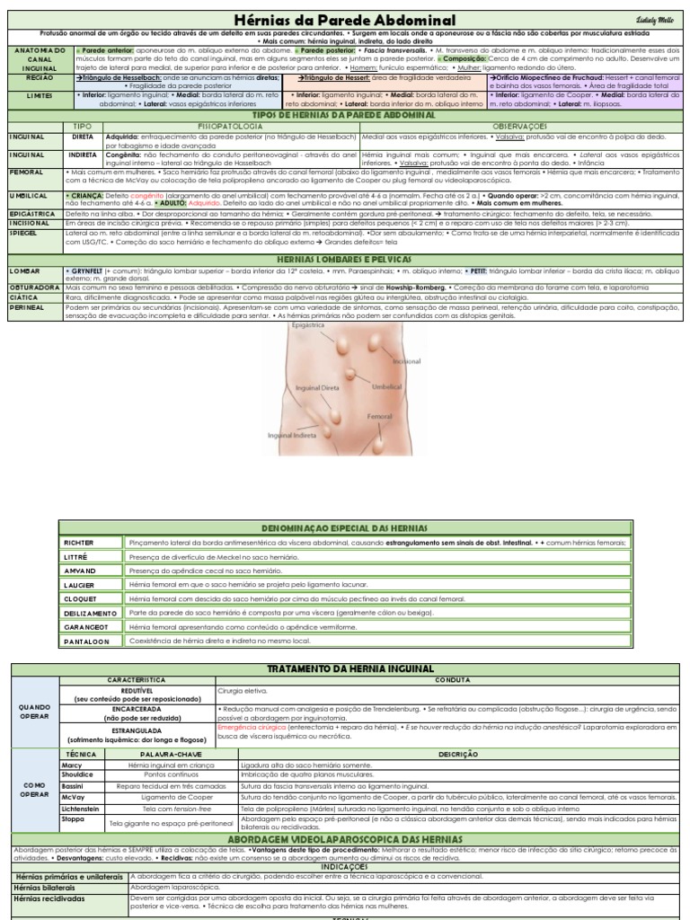 Hérnias Da Parede Abdominal | PDF | Especialidades médicas | Doenças e ...