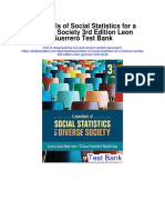 Essentials of Social Statistics For A Diverse Society 3rd Edition Leon Guerrero Test Bank