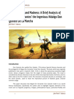 A Man's Quest and Madness - A Brief Analysis of Miguel de Cervantes' The Ingenious Hidalgo Don Quixote de La Mancha