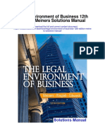 Legal Environment of Business 12th Edition Meiners Solutions Manual