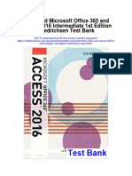 Illustrated Microsoft Office 365 and Access 2016 Intermediate 1st Edition Friedrichsen Test Bank