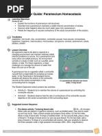 Paramecium Homeostasis TG