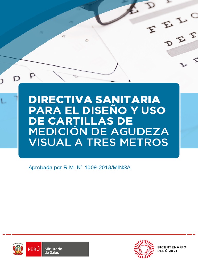 Directiva de Cartillas de Agudeza Visual | PDF | Invalidez | Ojo humano