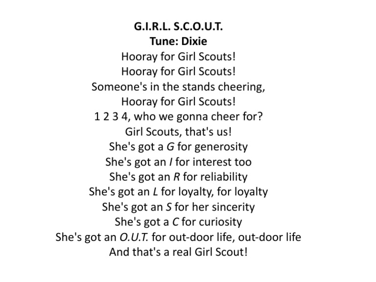 Girl Scout Yell PDF