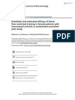 Feasibility and Estimated Efficacy of Blood Flow Restricted Training in Female Patients With Rheumatoid Arthritis A Randomized Controlled Pilot Study