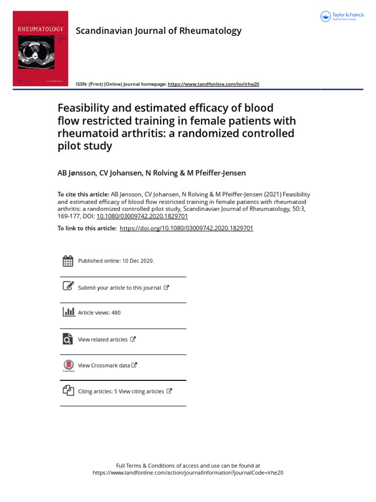 Feasibility and Estimated Efficacy of Blood Flow Restricted Training in ...