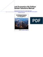 International Economics 6th Edition James Gerber Solutions Manual