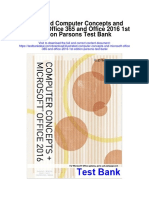 Illustrated Computer Concepts and Microsoft Office 365 and Office 2016 1st Edition Parsons Test Bank